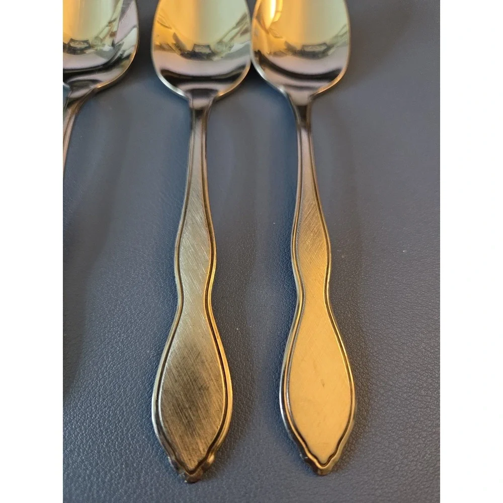 Oneida Ltd 1881 Rogers Set Of 6 Stainless Twilight Satin TeaSpoons